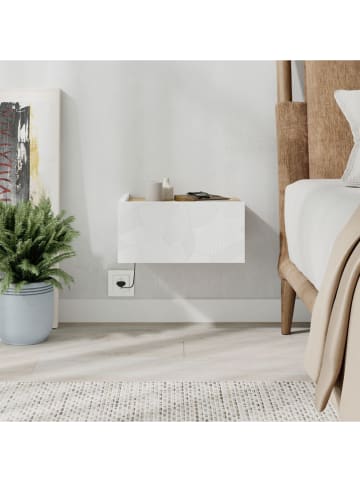 Scandinavia Concept Nachtkastje "Onda" wit/beige - (B)38,4 x (H)18,5 x (D)31 cm