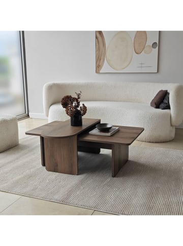 Scandinavia Concept 2-delige set: salontafels "Paris" bruin