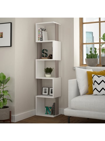 Scandinavia Concept Regał "Piri" w kolorze biało-jasnobrązowym na książki - 35 x 161 x 30 cm