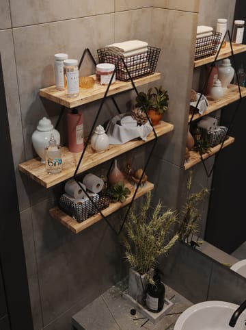 Scandinavia Concept Wandmeubel "Prizma Raf" naturel - (B)60 x (H)70 x (D)16 cm