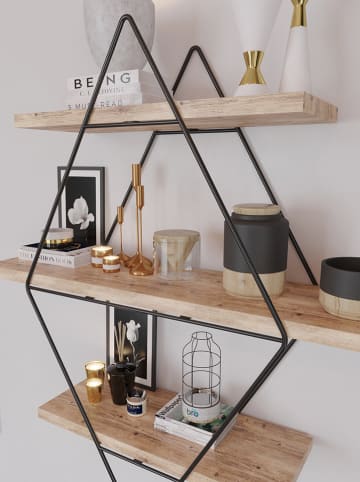 Scandinavia Concept Regał ścienny "Prizma Raf" w kolorze jasnobrązowym - 60 x 70 x 16 cm