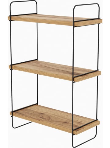 Scandinavia Concept Wandmeubel "Pulalis" dennenkleurig/zwart - (B)40 x (H)66 x (D)20 cm