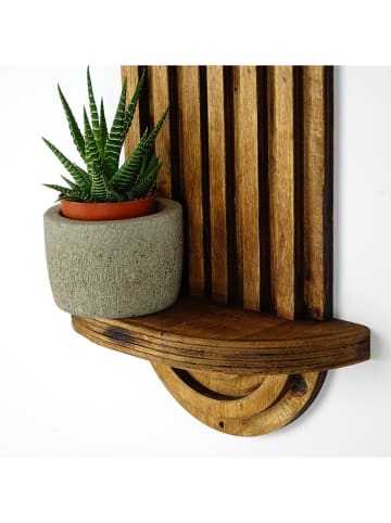 Scandinavia Concept Wandregal in Walnuss - (B)20 x (H)40 x (T)9 cm