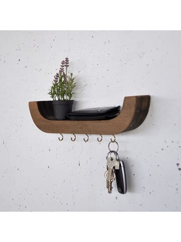 Scandinavia Concept Wandregal in Hellbraun - (B)33 x (H)11 x (T)7 cm