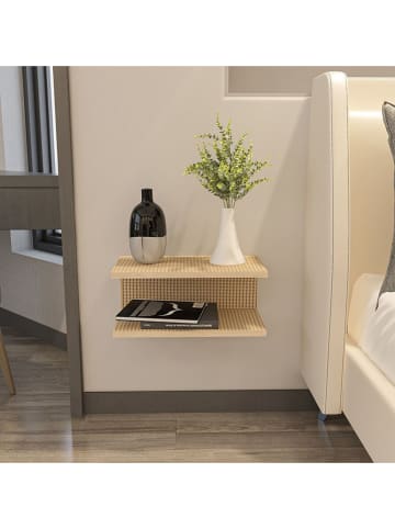 Scandinavia Concept Stolik nocny "Ramira" w kolorze beżowym - 45 x 19,6 x 23,8 cm