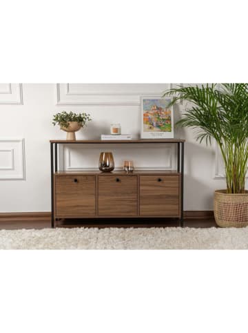 Scandinavia Concept Konsole in Braun/ Schwarz - (B)120 x (H)77 x (T)29,5 cm