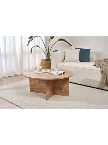 Scandinavia Concept Couchtisch "Soleil" in Hellbraun - (H)40 x Ø 90 cm