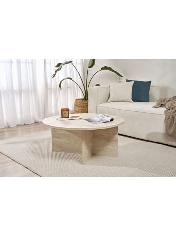 Scandinavia Concept Couchtisch "Soleil" in Beige - (H)40 x Ø 90 cm