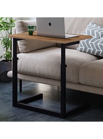 Scandinavia Concept Bijzettafel "Spa-657-4060S" zwart/lichtbruin - (B)60 x (D)40 cm