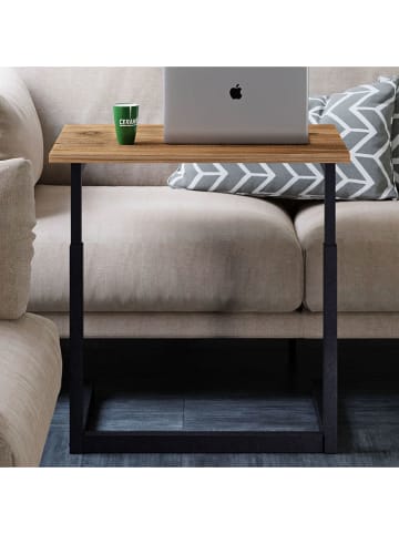 Scandinavia Concept Bijzettafel "Spa-657-4060S" zwart/lichtbruin - (B)60 x (D)40 cm