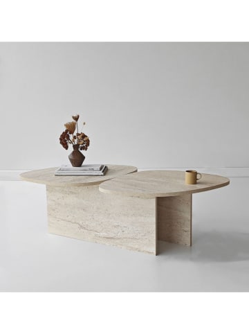 Scandinavia Concept Salontafel "Stones" beige - (B)125 x (H)38 x (D)60 cm