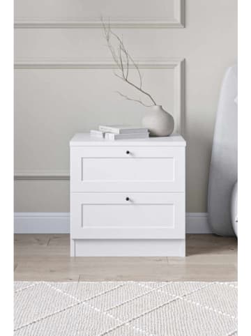 Scandinavia Concept Nachttisch "Terra" in Weiß - (B)50 x (H)51,4 x (T)42 cm