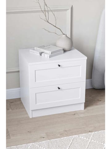 Scandinavia Concept Nachttisch "Terra" in Weiß - (B)50 x (H)51,4 x (T)42 cm