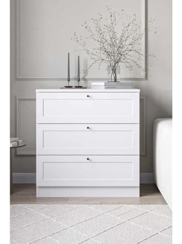 Scandinavia Concept Kommode ''Terra'' in Weiß - (B)75 x (H)77 x (T)42 cm