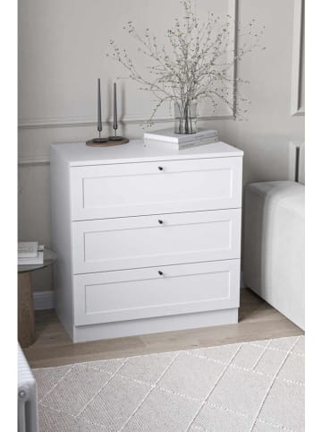 Scandinavia Concept Kommode ''Terra'' in Weiß - (B)75 x (H)77 x (T)42 cm