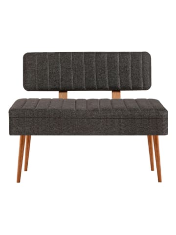 Scandinavia Concept Aufbewahrungsbank "Vina" in Anthrazit - (B)90 x (H)40 x (T)39 cm