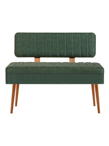 Scandinavia Concept Bank met opbergruimte "Vina" groen - (B)90 x (H)40 x (D)39 cm