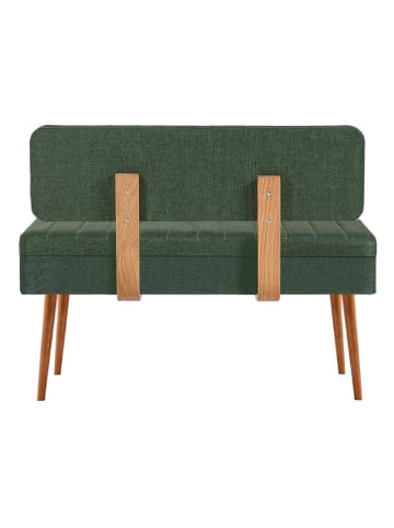 Scandinavia Concept Ławka "Vina" w kolorze zielonym ze schowkiem - 90 x 40 x 39 cm