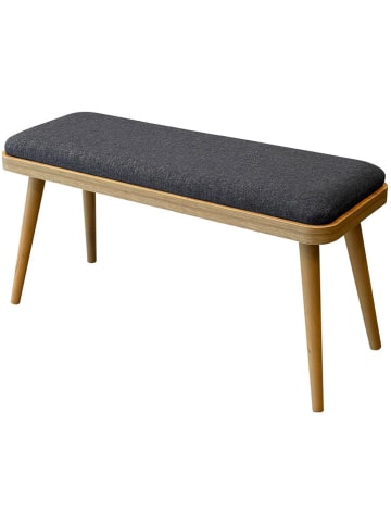 Scandinavia Concept Ławka "Vina Mini" w kolorze antracytowo-jasnobrązowym - 90 x 46 x 33 cm