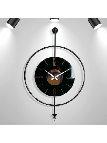 Scandinavia Concept Wandklok zwart/goudkleurig - (B)50 x (H)80 cm