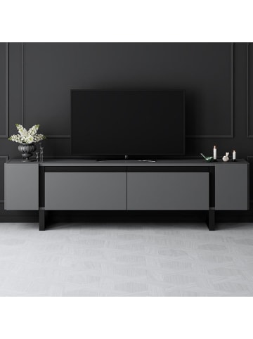 Scandinavia Concept TV-ladekast grijs/zwart - (B)180 x (H)50 x (D)30 cm