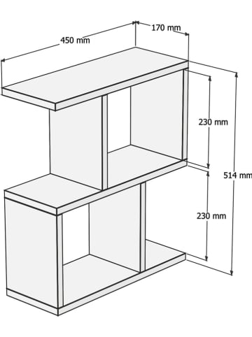Scandinavia Concept Bijzettafel "Zet" walnootkleurig - (B)45 x (H)51,4 x (D)17 cm
