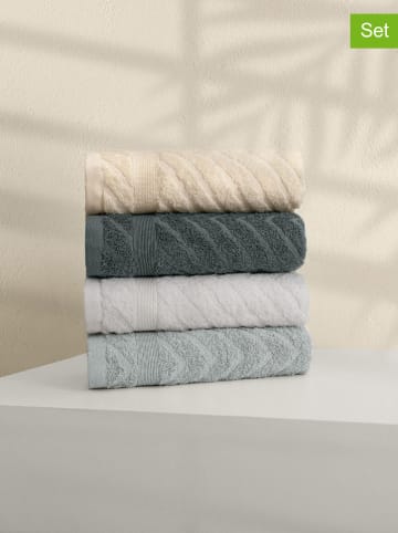 Elizabed 4-delige set: handdoeken meerkleurig