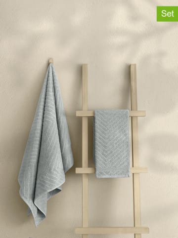 Elizabed 2-częściowy zestaw ręczników w kolorze szarym
