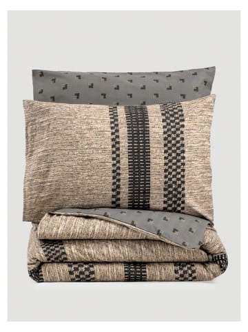 Elizabed Renforcé-Bettwäsche-Set in Hellbraun