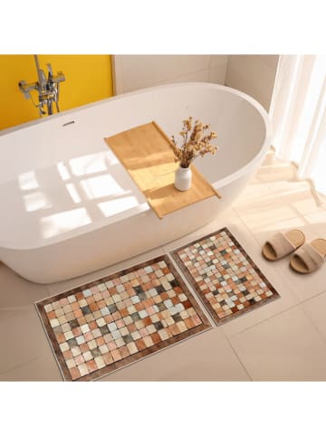 Elizabed Dywaniki łazienkowe (2 szt.) w kolorze jasnobrązowo-pomarańczowym