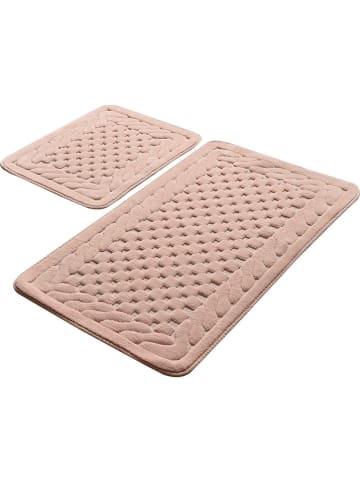 Elizabed 2er-Set: Badvorleger "Bambi" in Rosa