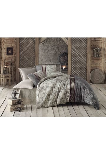 Sweet Home Renforcé beddengoedset "Basilisk" grijs/beige