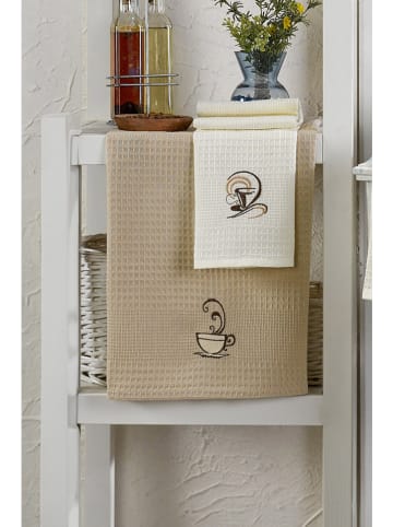 Elizabed 6er-Set: Geschirrtücher in Creme/ Beige