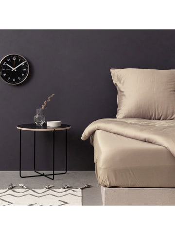 Elizabed Satin-Spannbettlaken in Beige