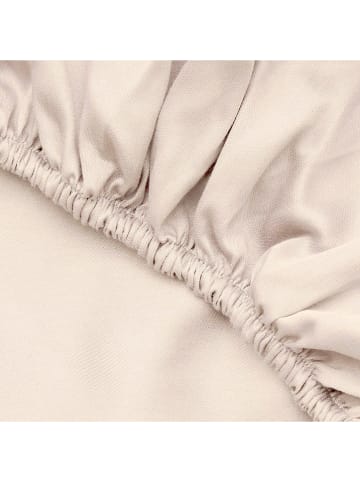 Elizabed Satin-Spannbettlaken in Creme