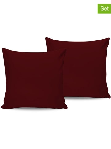 Elizabed 2er-Set: Satin-Kissenhüllen in Braun