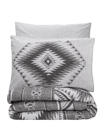 Elizabed Renforcé-Bettwäsche-Set in Grau