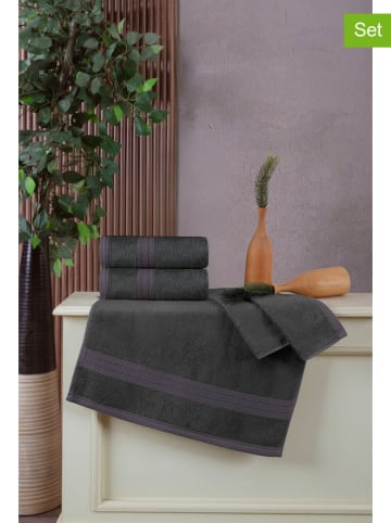 Elizabed 2er-Set: Handtücher in Schwarz
