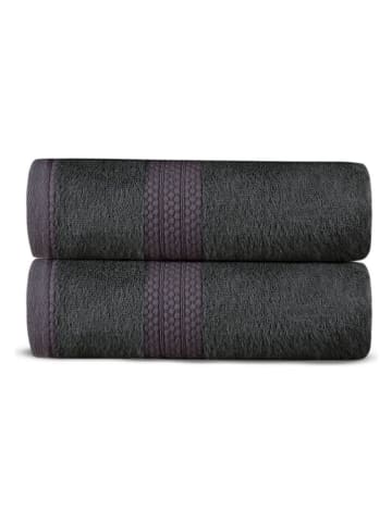 Elizabed 2er-Set: Handtücher in Schwarz