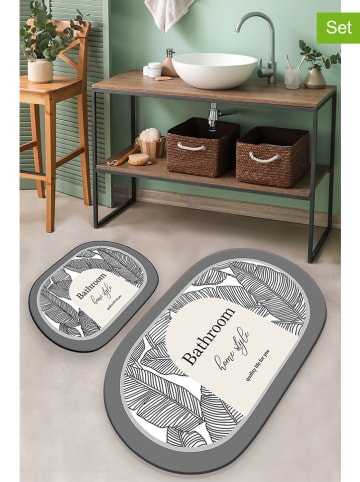 Elizabed Dywaniki łazienkowe (2 szt.) w kolorze szarym