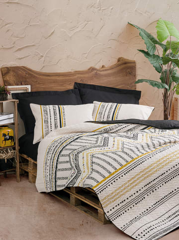 Elizabed Komplet pościeli renforcé w kolorze kremowo-czarnym