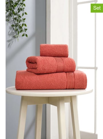 Elizabed 3tlg. Frottierwaren-Set "Ezgi" in Rot