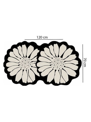 Elizabed Badvorleger in Creme/ Schwarz