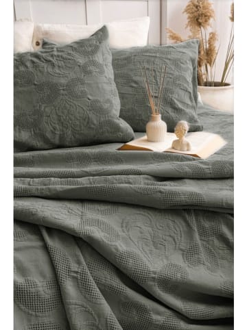 Elizabed 3-delige set: bedsprei en kussenhoezen "Italo" groen