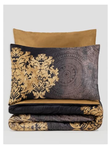 Elizabed Satijnen beddengoedset beige/grijs