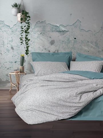 Elizabed Renforcé-Bettwäsche-Set in Hellgrau