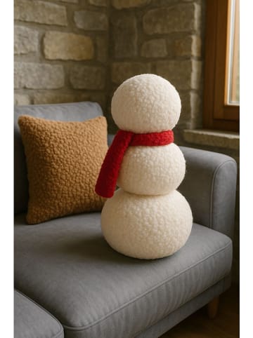 Elizabed Poduszka w kolorze kremowo-czerwonym - 25 x 55 x 19 cm