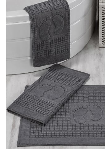 Elizabed 3-delige set: badmatten "Orma" antraciet