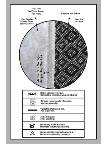 Elizabed Dywaniki łazienkowe (2 szt.) w kolorze złoto-biało-szarym