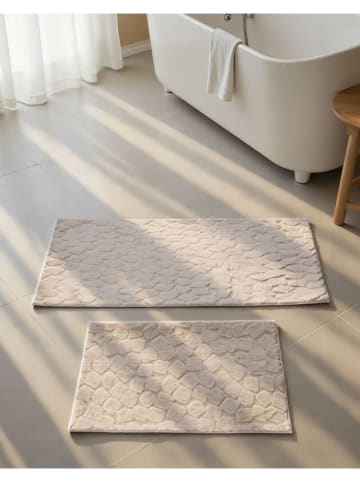 Elizabed Dywaniki łazienkowe (2 szt.) "Rabbit" w kolorze beżowym